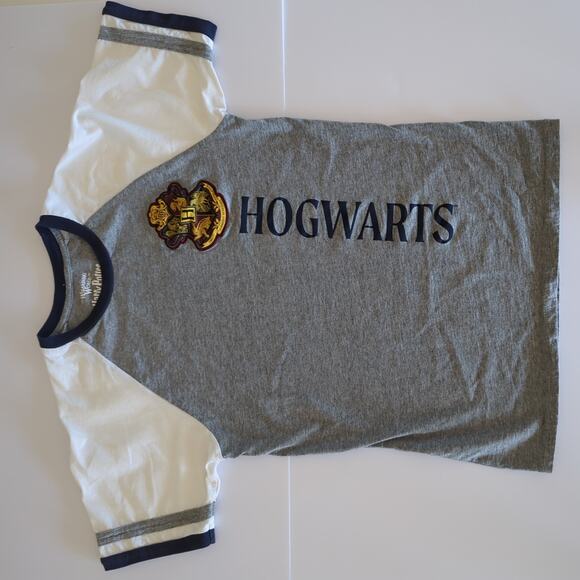 Rare 2022 Harry Potter Hogwarts Crest Adult Raglan T-shirt Small - Picture 1 of 5